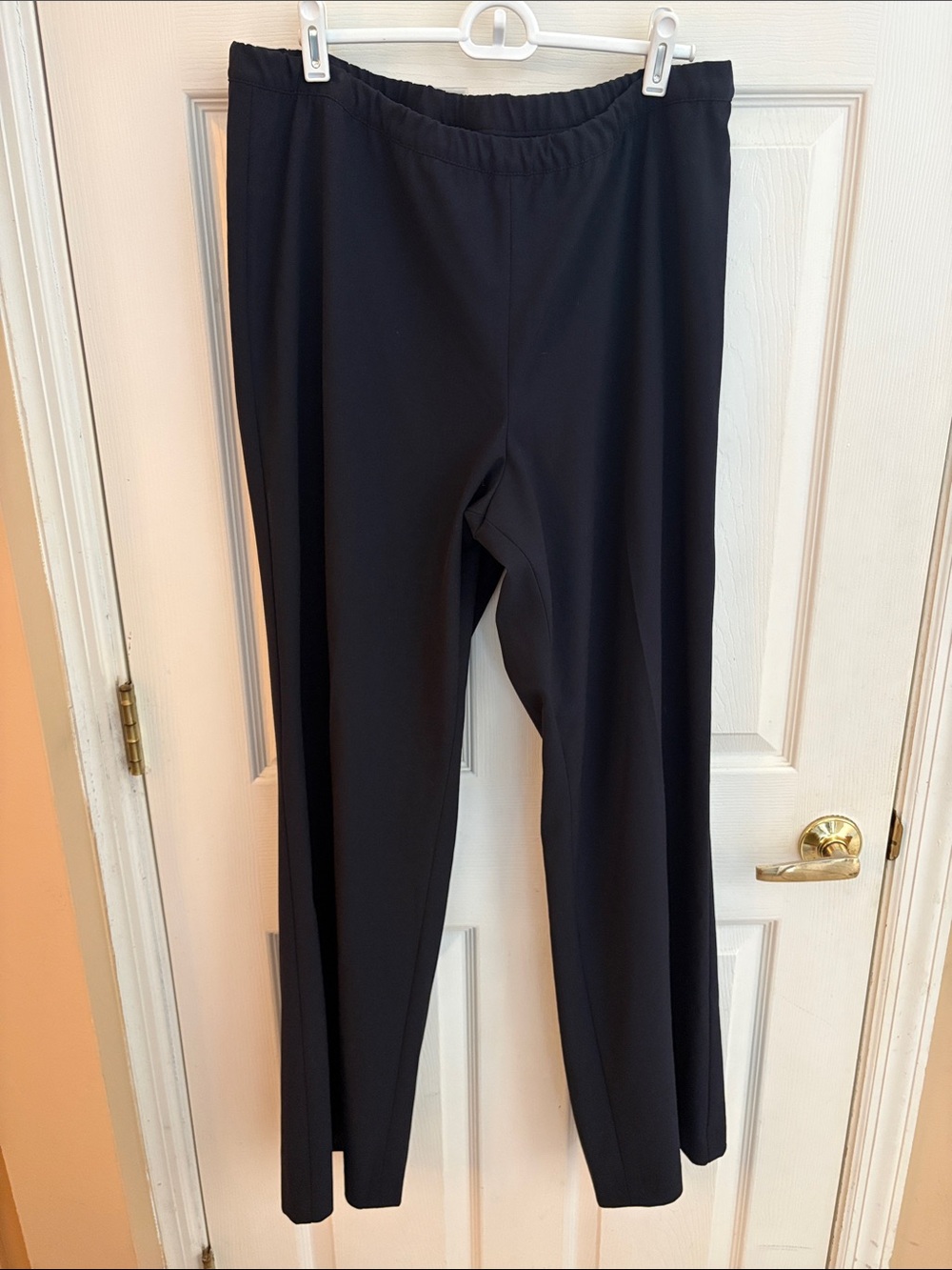 Talbots NWT navy blue pants size 14W side zipper and elastic
